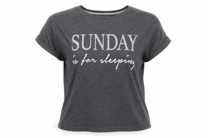 New Look Womens Grey Solid  Top Pyjama Pants Size S  - Sunday is for sleeping