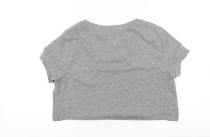 Womens UK Size 10 Jack Wills Grey Cropped T-Shirt