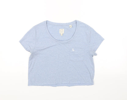 Womens UK Size 8 Jack Wills Blue Cropped T-Shirt