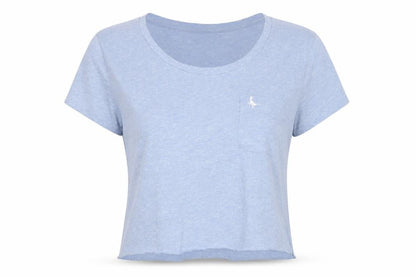 Womens UK Size 8 Jack Wills Blue Cropped T-Shirt