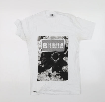 UON Womens White   Basic T-Shirt Size S  - Do it better