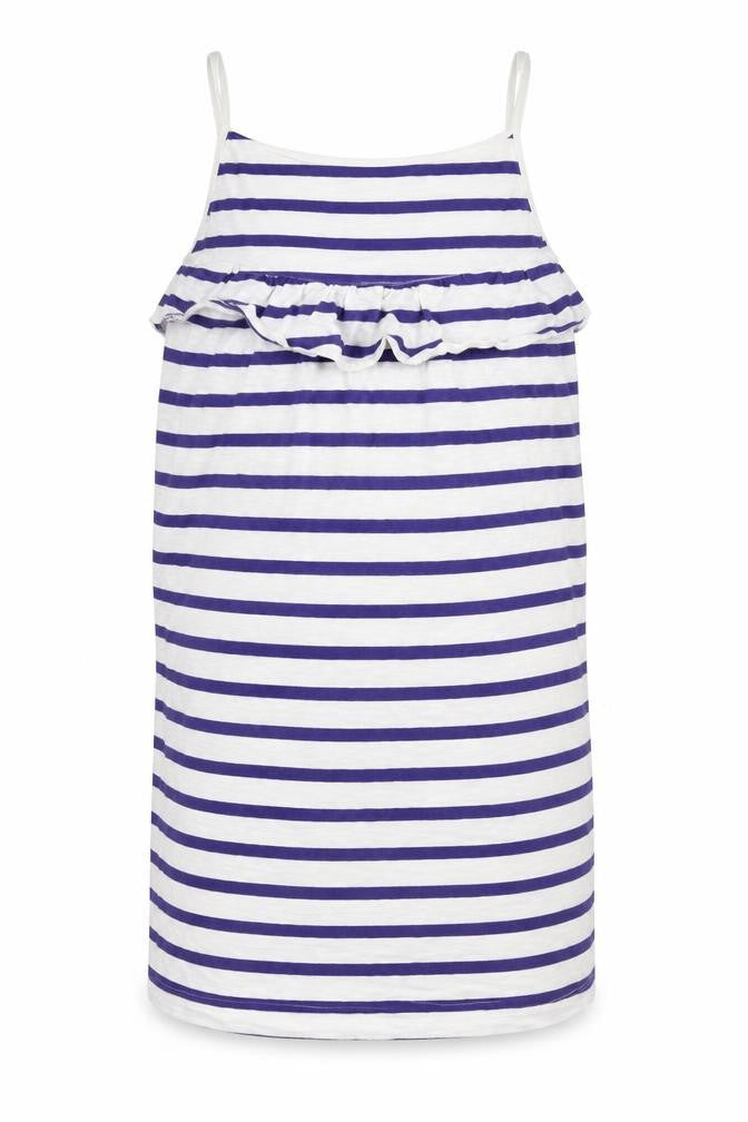 Next Girls Blue Striped  Shift  Size 7 Years
