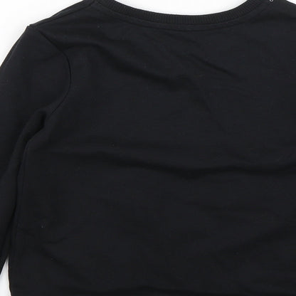 Primark Girls Black   Pullover Jumper Size 6-7 Years  - Rainbow