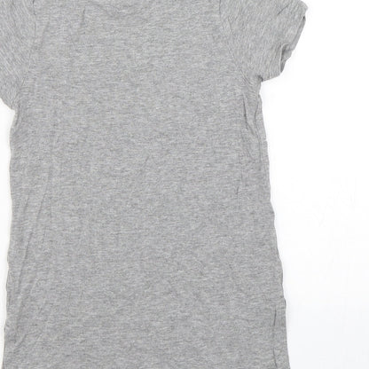 Brand and care label for Next girls’ grey basic t-shirt, size 3, years - coolest kid ever