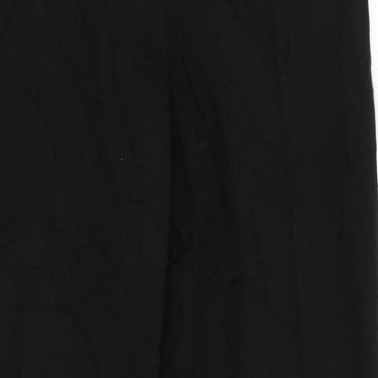 Womens UK Size 8 NEXT Regular Fit Windbreaker Black Trousers