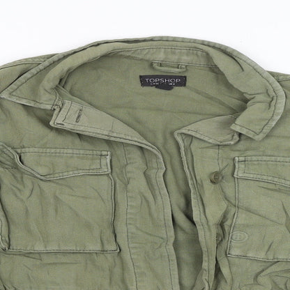 Womens UK Size 6 Topshop Green Cardigan Jumper