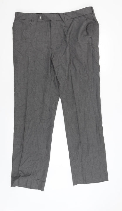 Womens UK Size 38 Preworn Regular Fit  Grey Trousers