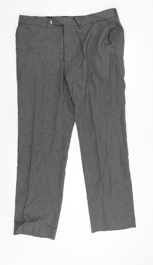 Womens UK Size 38 Preworn Regular Fit  Grey Trousers