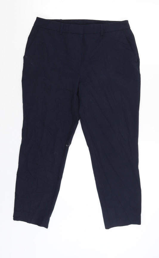 Womens UK Size 10 Dorothy Perkins Regular Fit  Blue Trousers