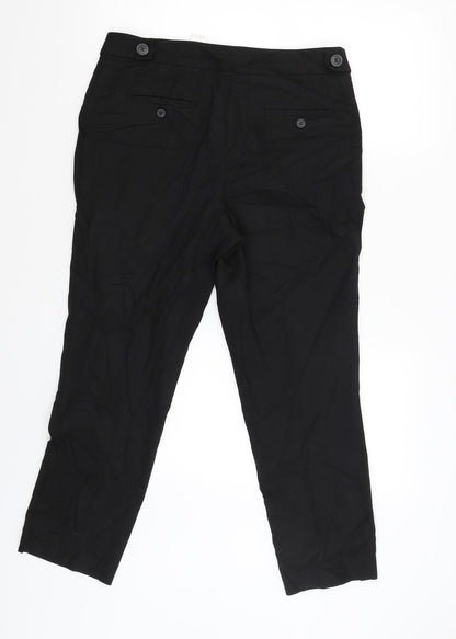 Womens UK Size 10 NEXT Regular Fit  Black Trousers