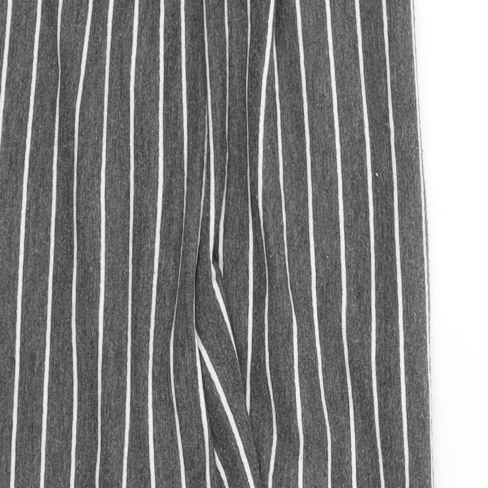 Miss Selfridge Womens Grey Striped  Jogger Trousers Size 6 L25 in