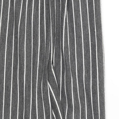 Miss Selfridge Womens Grey Striped  Jogger Trousers Size 6 L25 in