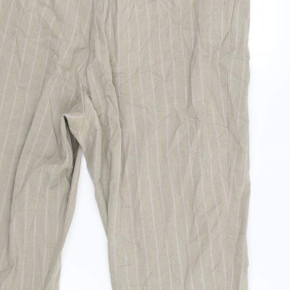 Womens UK Size 22 Preworn Regular Fit  Beige Trousers