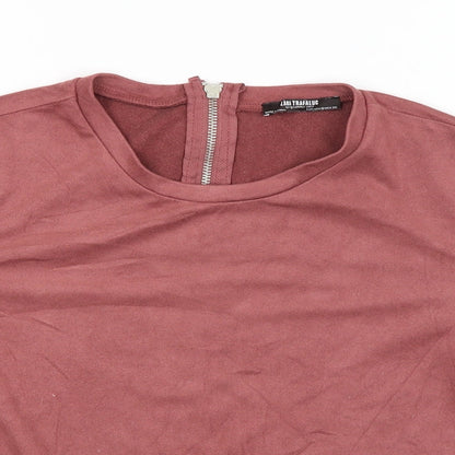 Womens UK Size S Zara Trafaluc Red Pullover Jumper