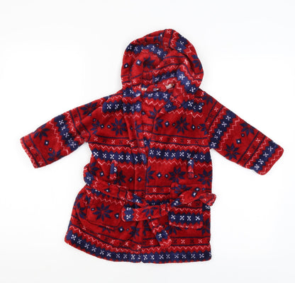 John Lewis Boys Red Solid   Gown Size 2 Years