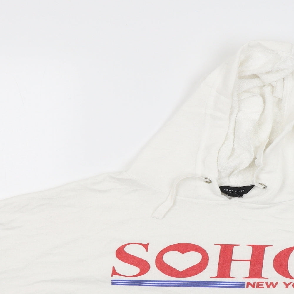 New Look Womens White   Pullover Hoodie Size 8