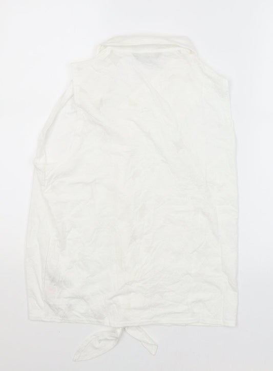 Dorothy Perkins Womens White   Basic Button-Up Size 10