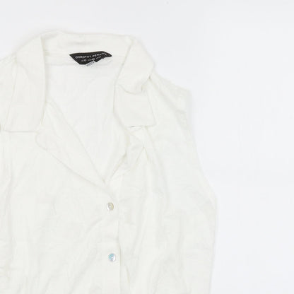 Dorothy Perkins Womens White   Basic Button-Up Size 10