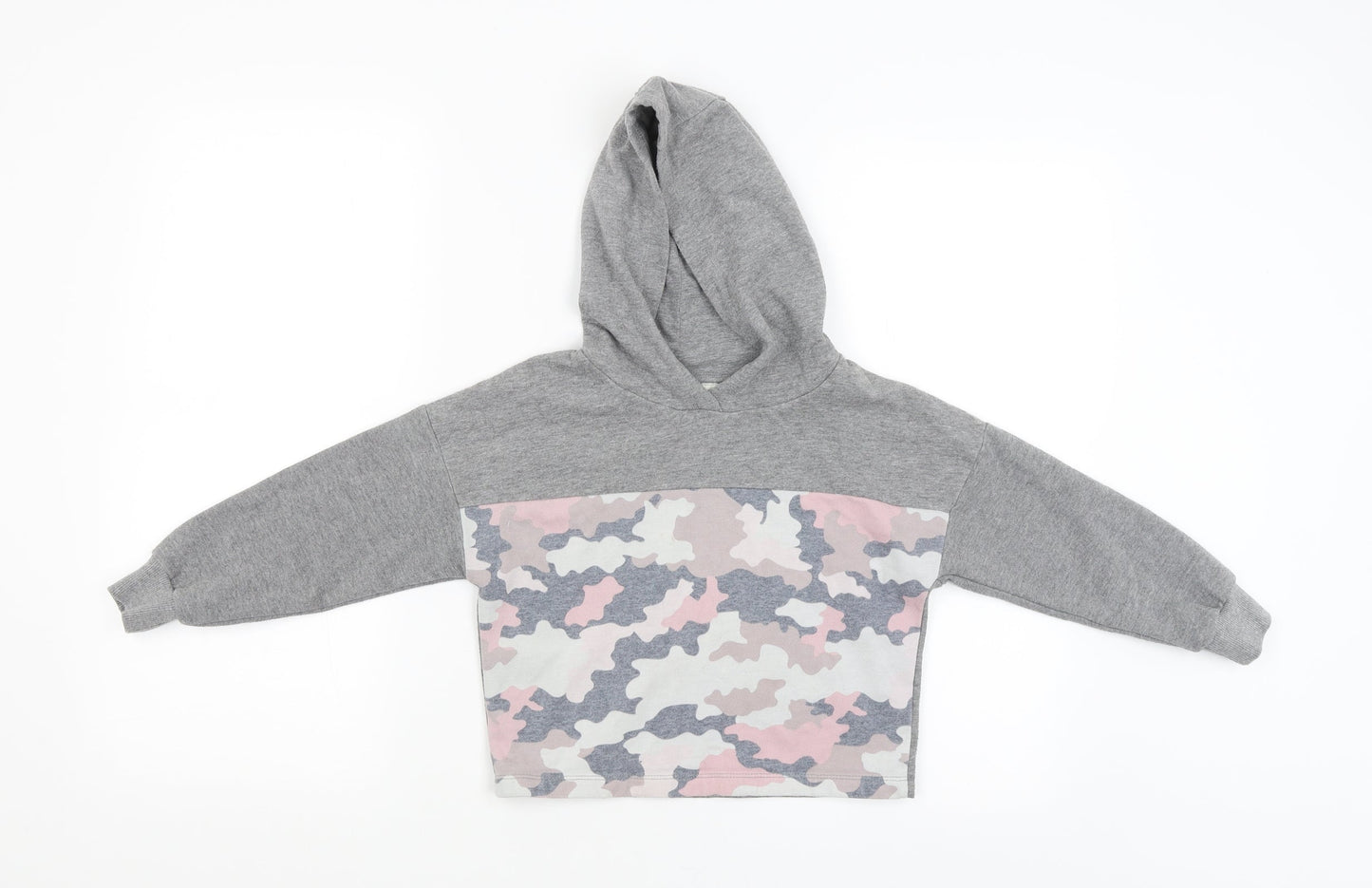F&F Girls Grey   Pullover Hoodie Size 5-6 Years