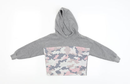 F&F Girls Grey   Pullover Hoodie Size 5-6 Years