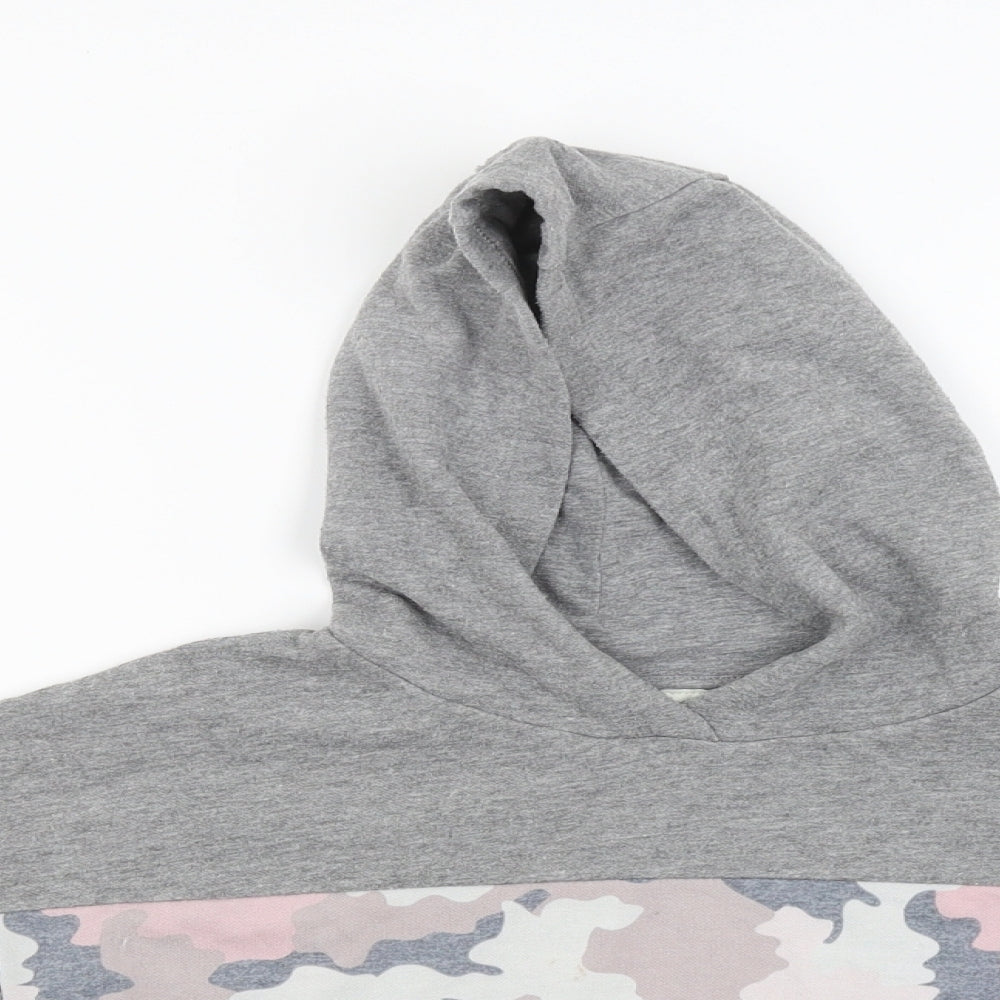 F&F Girls Grey   Pullover Hoodie Size 5-6 Years