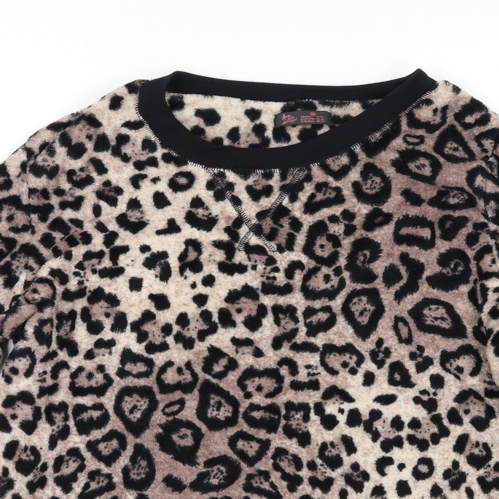 Primark Womens Brown Animal Print  Kimono Pyjama Top Size M