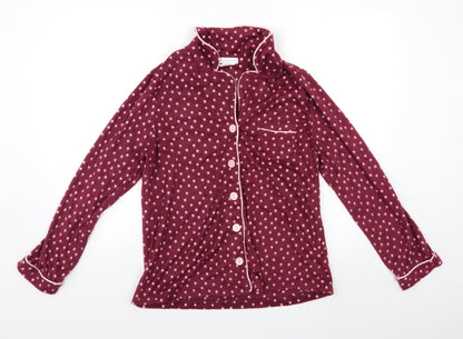 Carole Hochman Womens Red Polka Dot  Top Pyjama Top Size M