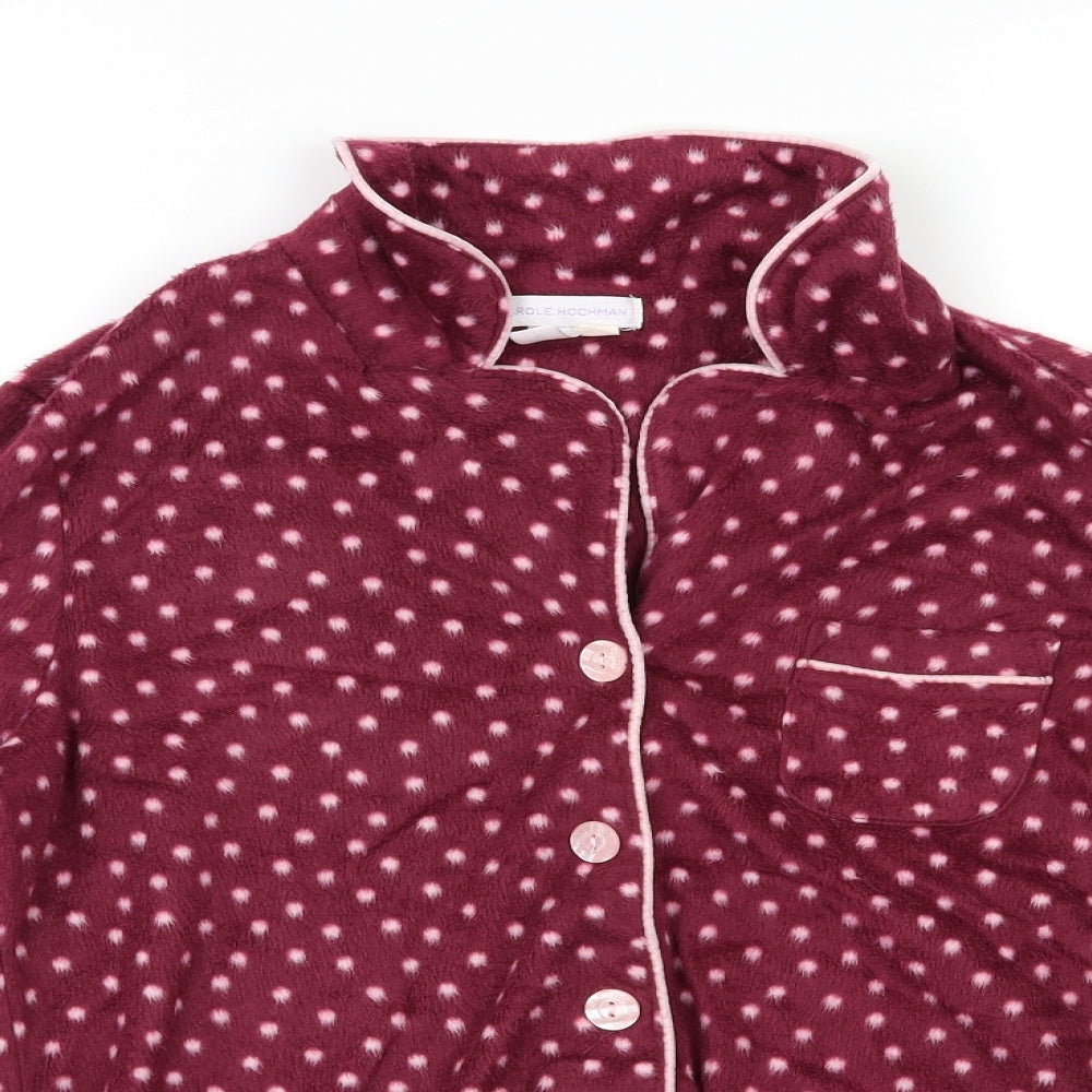 Carole Hochman Womens Red Polka Dot  Top Pyjama Top Size M