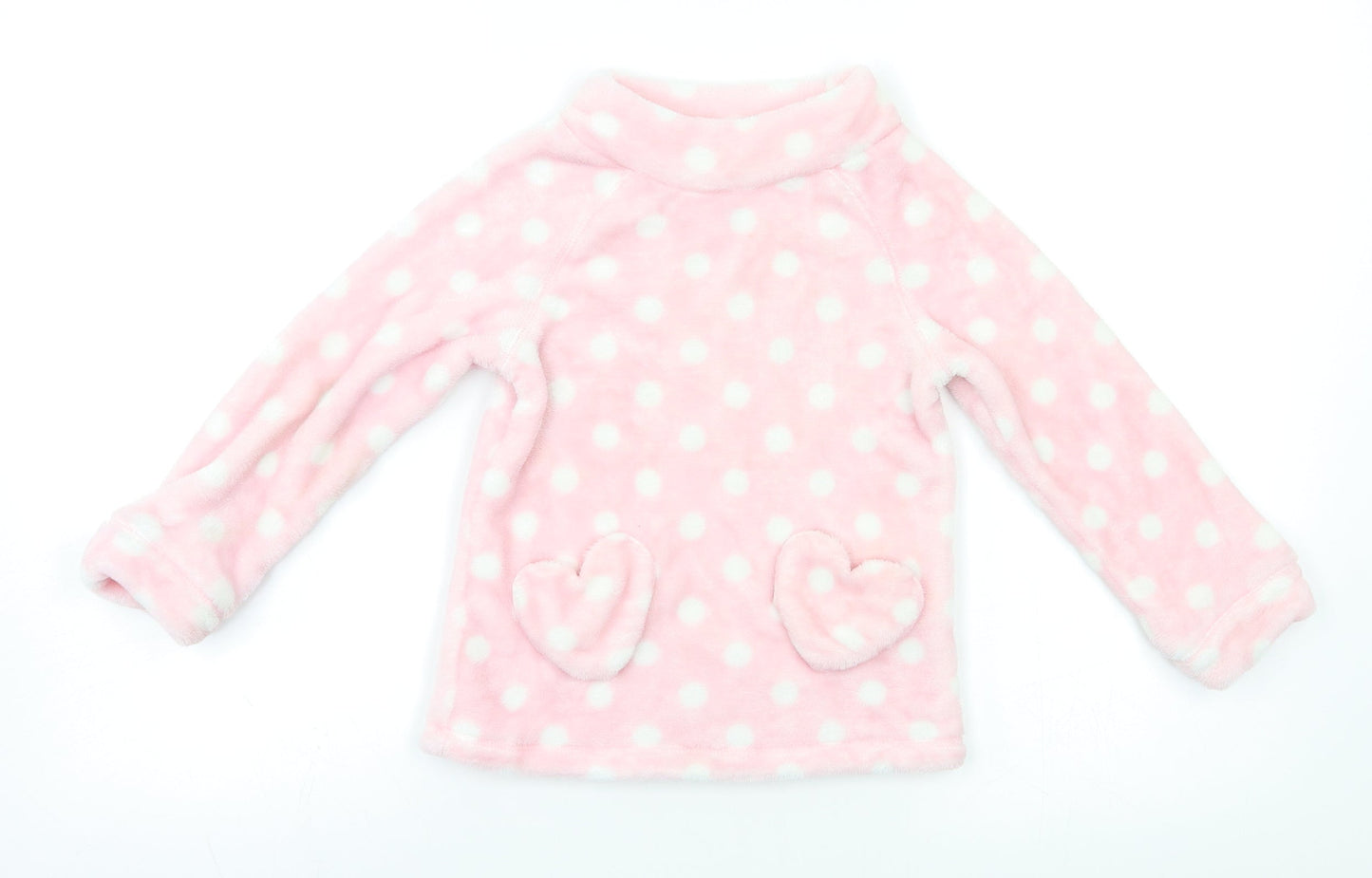TU Girls Pink Polka Dot  Top Pyjama Top Size 5 Years