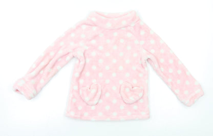 TU Girls Pink Polka Dot  Top Pyjama Top Size 5 Years