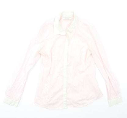 Womens UK Size 12 RESERVED Pink Basic Button-Up