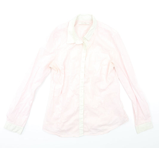 Womens UK Size 12 RESERVED Pink Basic Button-Up