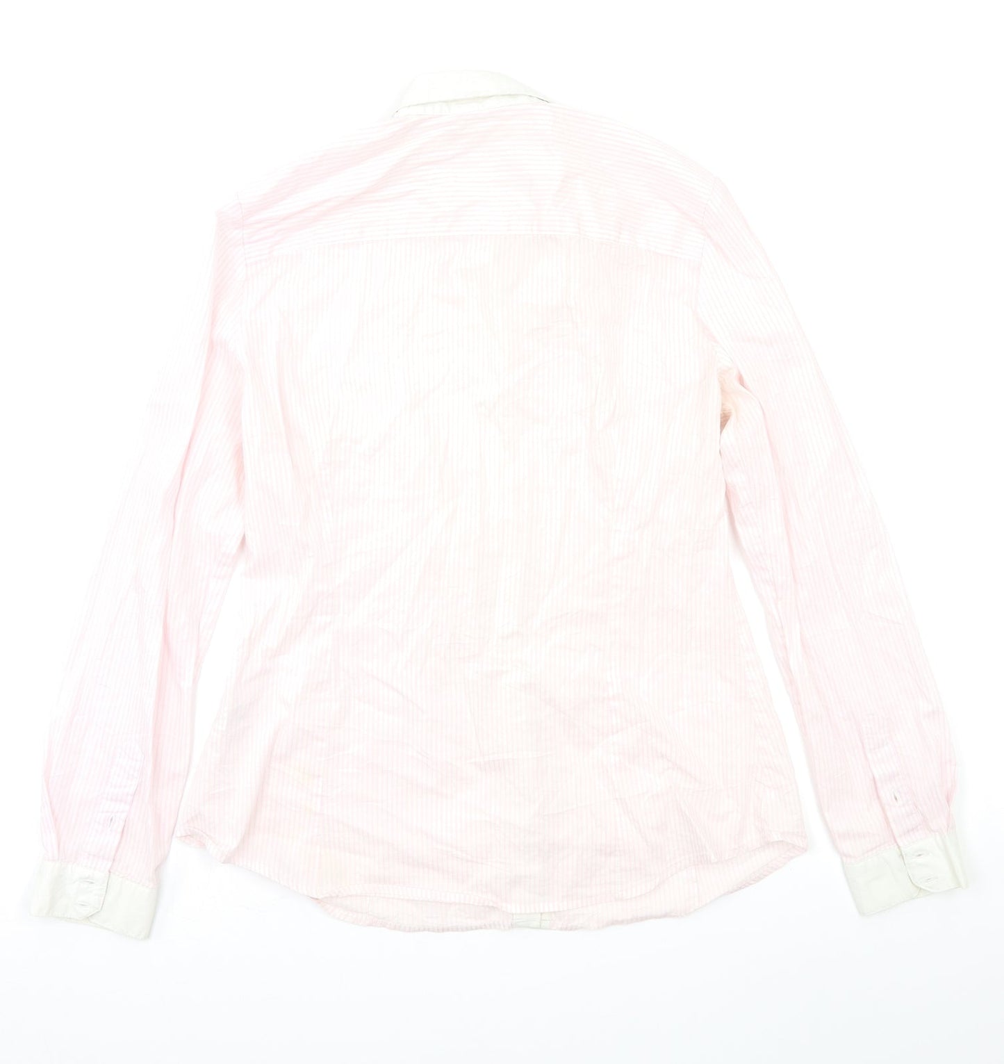 Womens UK Size 12 RESERVED Pink Basic Button-Up