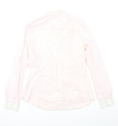 Womens UK Size 12 RESERVED Pink Basic Button-Up