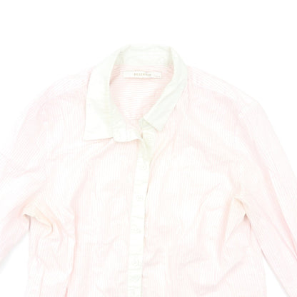 Womens UK Size 12 RESERVED Pink Basic Button-Up