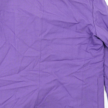 Plus Womens Purple   Pea Coat Blazer Size L