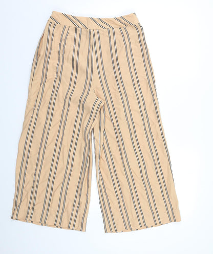Prew Womens Multicoloured Striped  Cropped Trousers Size 12 L21 in