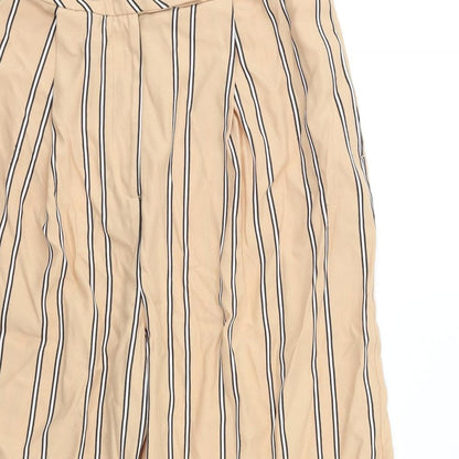 Prew Womens Multicoloured Striped  Cropped Trousers Size 12 L21 in