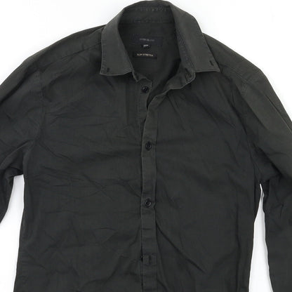 River Island Mens Green    Button-Up Size XS