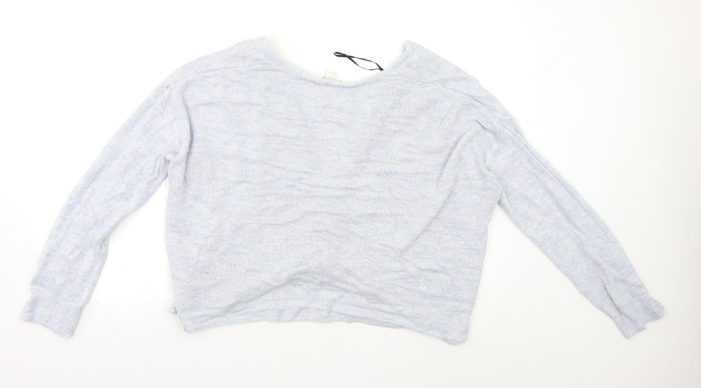 Womens UK Size M H&M Blue Cardigan Jumper