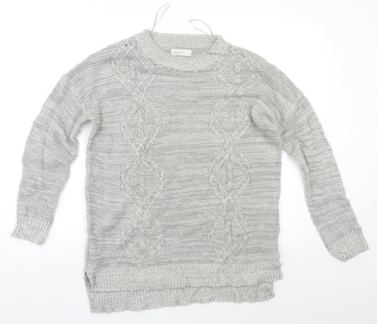 Womens UK Size M Papaya Grey Pullover Jumper