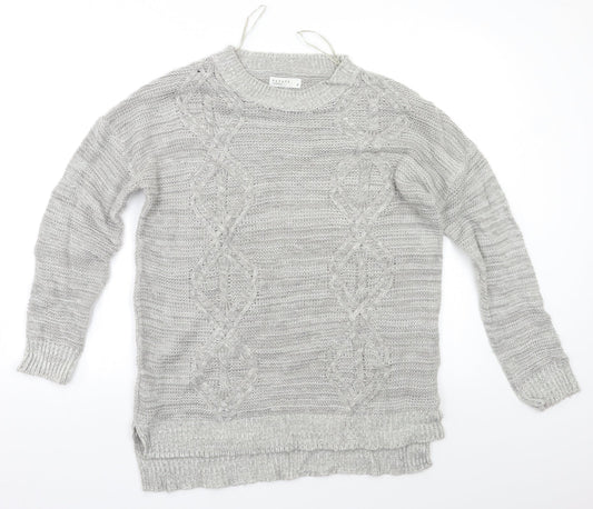 Womens UK Size M Papaya Grey Pullover Jumper