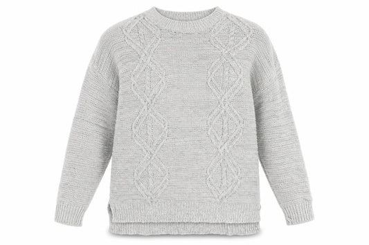 Front view of Papaya women’s grey jumper, size M
