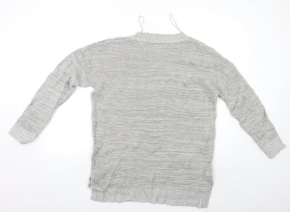 Womens UK Size M Papaya Grey Pullover Jumper