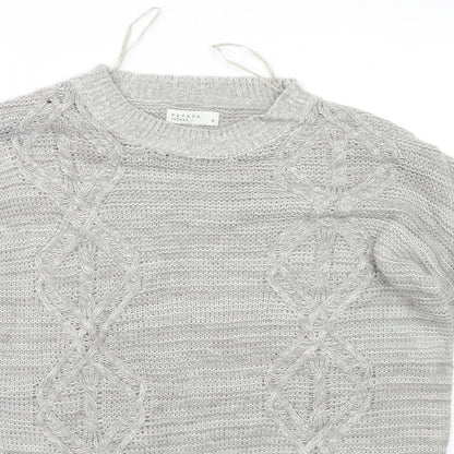 Womens UK Size M Papaya Grey Pullover Jumper