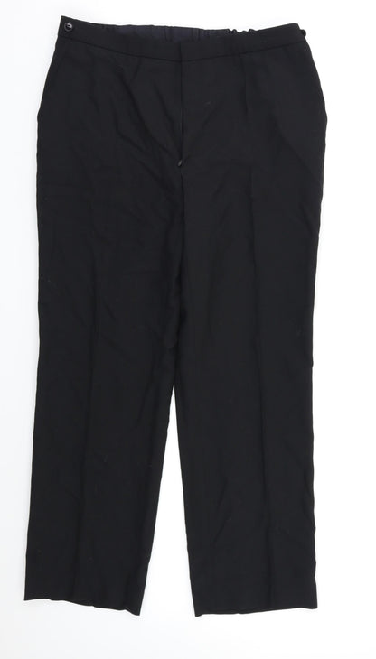 Turo Mens Black   Dress Pants Trousers Size 34 L28 in