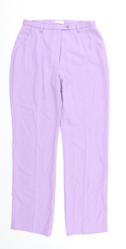 Stor Yo Womens Purple   Dress Pants Trousers Size 8 L28 in