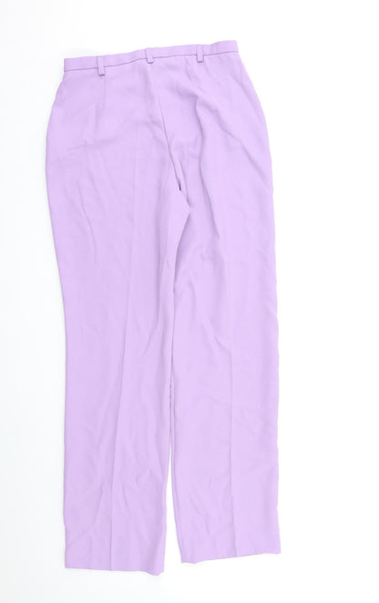 Stor Yo Womens Purple   Dress Pants Trousers Size 8 L28 in