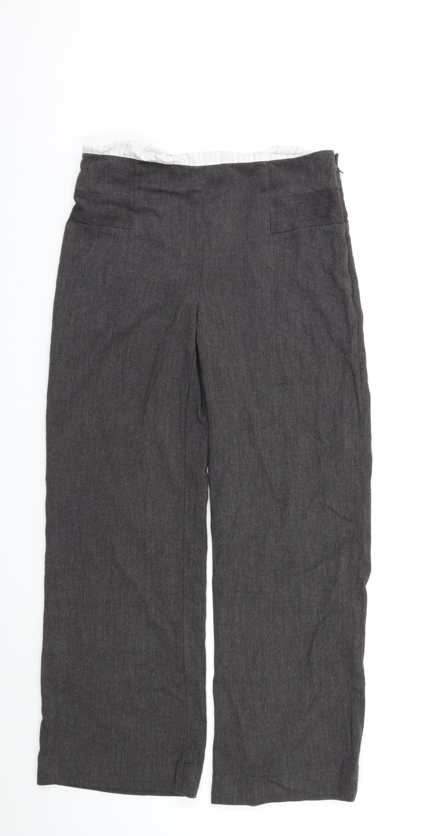 Womens UK Size 10 M&S Regular Fit  Brown Trousers