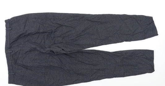M&S Mens Grey Check  Dress Pants Trousers Size 34 L26 in